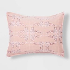 Standard Tiger Coverlet Sham Blush